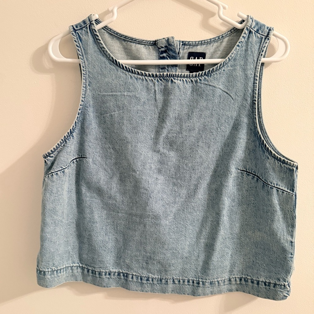 GAP Light wash Denim Shell Tank